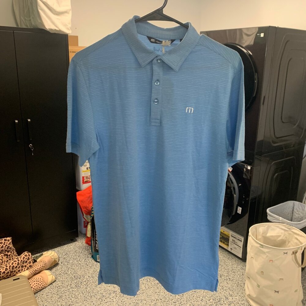 Travis Mathew Blue Polo Shirt - Brand New With Tags (Size Small)